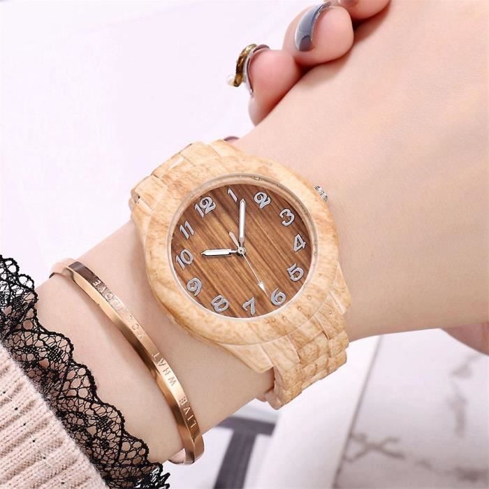 Montre connectée bois discount