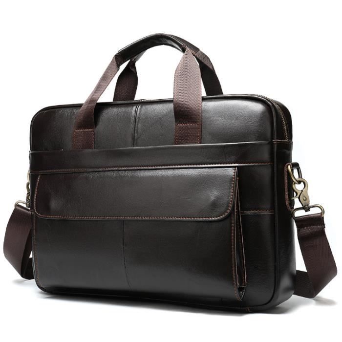 Marron Luxe Homme Sac Porte documents pour Cuir V ritable Sacs de