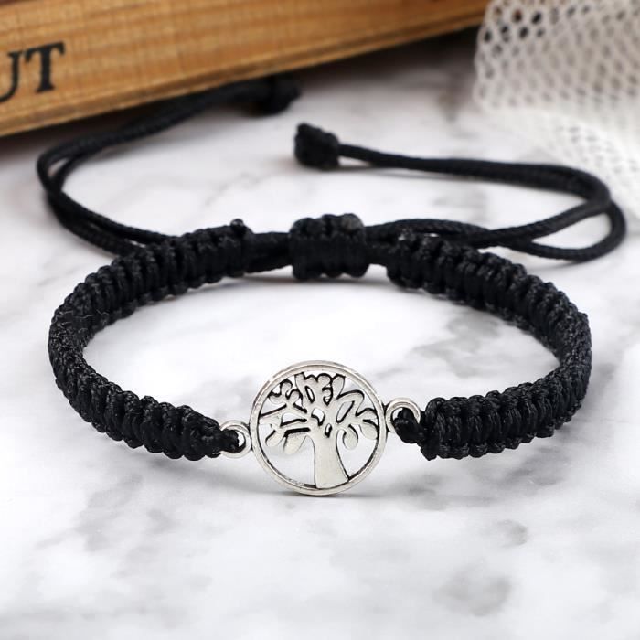 Bracelet Arbre Vie Résine Transparente Lot De 8 Bracelets Tressés Fleuris Fait Main - Bracelets Fleurs Colorées Arbre De Vie Pour Femmes, Ados & Filles