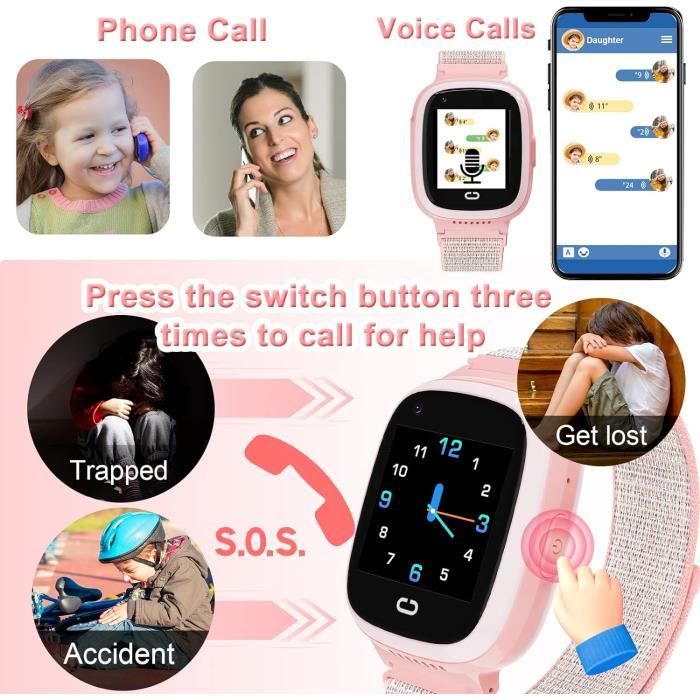 Telephone Fixe Enfant AGPTEK Téléphone Portable Enfant à Écran Tactile, Téléphone Jouet Avec Musique Caméra Podomètre Jeux Cadeau Filles De 3 à 9 Ans - Jeux - Jouets Appareil Photo Licorne