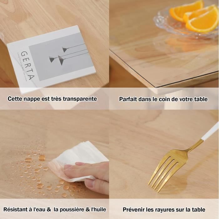 Protection De Table En PVC Transparent, Tapis De Table Transparent