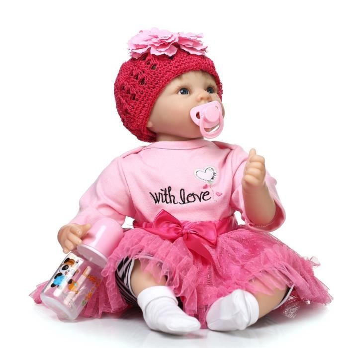 TD® 55 cm de haut poupée renaissance jouet simulation bébé silicone  matériel 22 pouces rose simulation poupée bébé jouets et cadeaux -  Cdiscount Jeux - Jouets