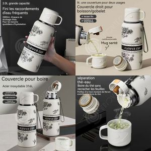 Mug Thermique Bodum Travel - Acier Inoxydable Double Paroi - 350 Ml - Argent/Noir - Occasion