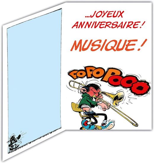 Gaston Lagaffe Geburtstagskarte - 70 Jahre, Mit Illustriertem Umschlag, Einzelkarte