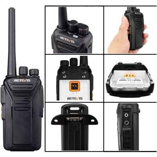 Talkie-Walkie Retevis RT27 (Paire) - PMR446 Sans Licence, 16 Canaux, VOX, Rechargeable USB, Pour Randonnée, Camping Radio Pmr Vox Mains Libres Talkie-Walkie Retevis RT27 (Paire) - PMR446 Sans Licence, 16 Canaux, VOX, Rechargeable USB, Pour Randonnée, Camping Radio Pmr Vox Mains Libres