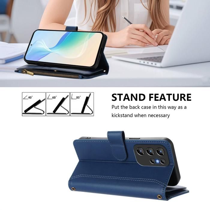 Housse Flipcover Style Livre Pour Oukitel C15 Pro - Noire, Neuve, Livraison Rapide D'Allemagne