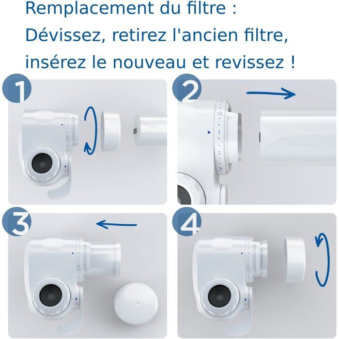 Filtre Compatible Brita On Tap - 600 Litres / 4 Mois, Réduction Chlore, PFAS, Bactéries 99,99%