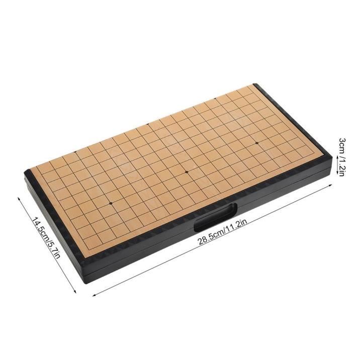 Larcele Jeu De Go Magnétique Pliant – Plateau 19x19 Cm, Pierres Aimantées 160 Pièces, 2 Bols De Rangement – Voyage Et Stratégie