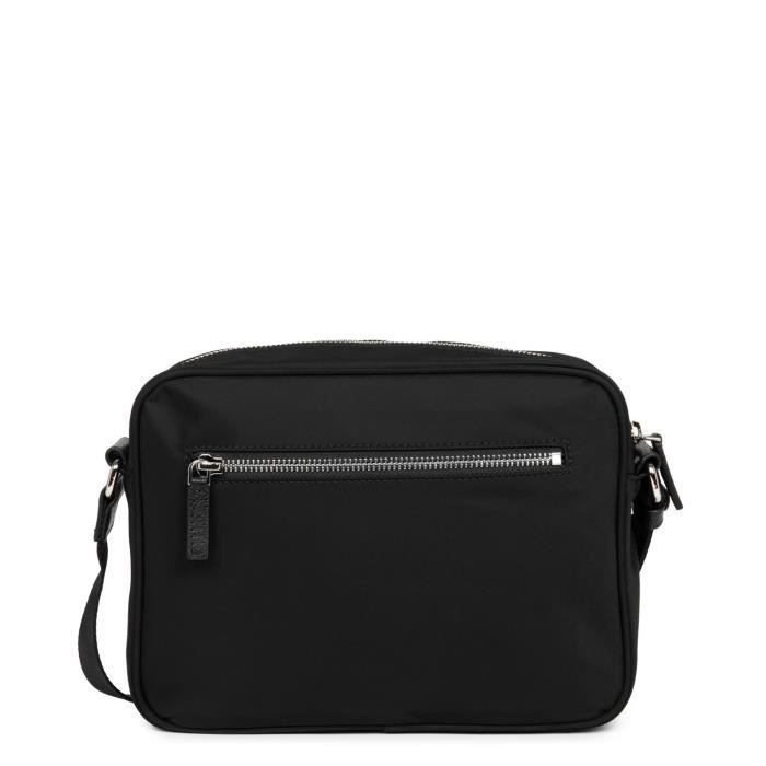Lancaster Sac Reporter Sacoche en tissu et cuir Homme Noir