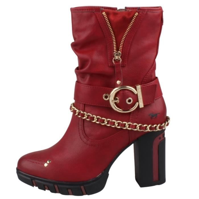 Bottines mustang femme rouge outlet