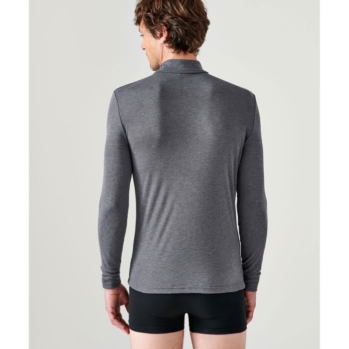 Sous pull col roule Thermolactyl homme DAMART Anthracite Manches longues