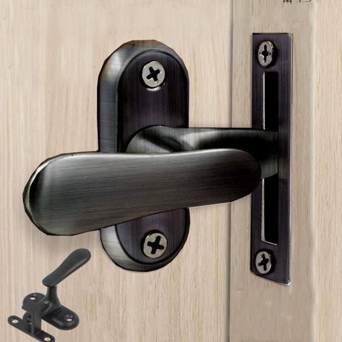 Loquet Cadenas Pêne De Porte En Acier Inoxydable Idéal Pour L'intérieur Et L'extérieur, Serrure à Pêne Stable Verrou Sans Percer