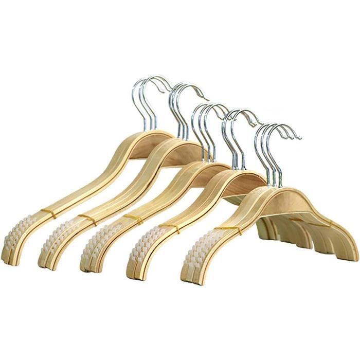 Lot De 10 Cintres En Bois Pour Enfants - Antidérapants, Motifs Animaux - Pour Vêtements, Décoration Chambre - Dimensions 12x23 Cm