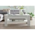 Table Basse Blanche 110 Cm Avec Tiroir Achat Vente Table Basse