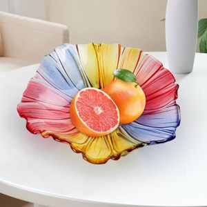 Bol à Fruits En Verre Doré - 25,4 Cm De Diamètre, Décoration De Comptoir Ou Centre De Table Pour Fruits, Légumes Et Snacks