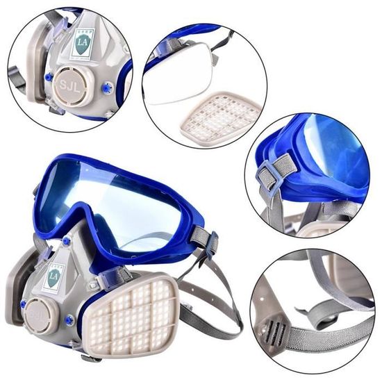 Lunettes de protection respiratoire(bleu et blanc)-GUA ...