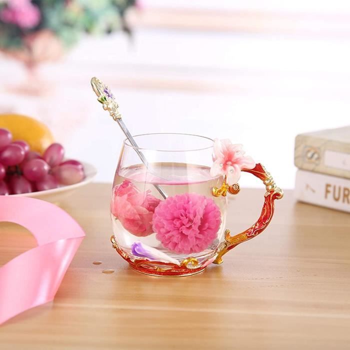 Tasse à Thé Champignon En Verre Borosilicaté 500ml - Avec Infuseur Et Couvercle, Cadeau Mignon Pour Thé & Infusions
