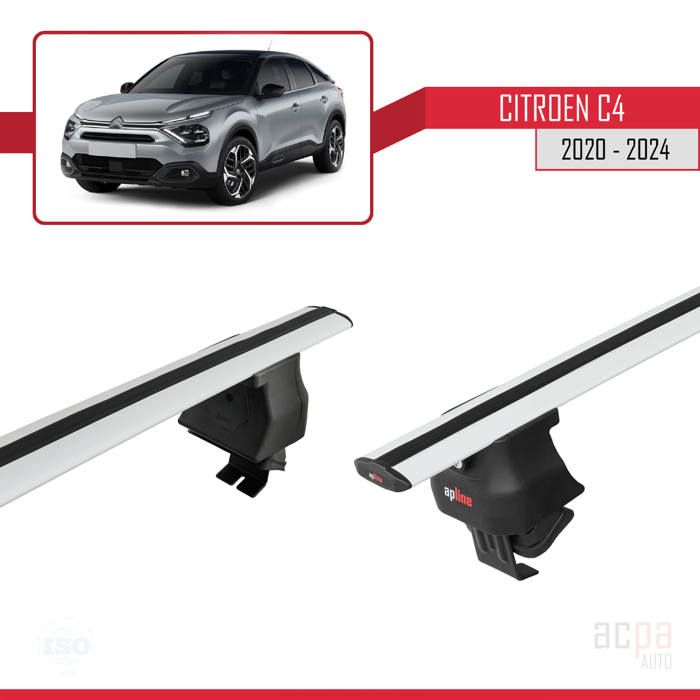 Apline Barres De Toit ACE-4 Citroën C4 2020-2024 - Porte-Bagages Gris Sans Barres D'Origine, Charge 75kg
