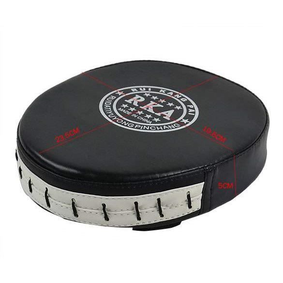 Fighter Double Mitt En Cuir Synthétique – Pattes D'impact Pour Taekwondo, Boxe, Focus Mitt, Noir/blanc