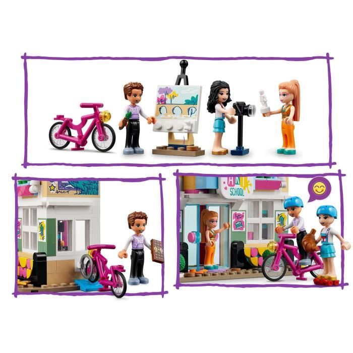 LEGO 41711 Friends L'École d'Art d'Emma: Exploration Créative pour Filles  et Garçons Dès 8 Ans, avec Accessoires et Décor Dots, Maison de Poupée à  Heartlake City, Cadeau Enfants : : Jeux et