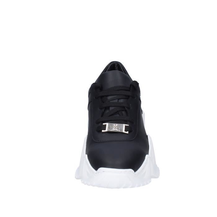 PHILIPP PLEIN Baskets Sneakers Femme Noir Cuir BF383 Noir
