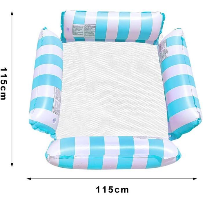 Piscine gonflable ONTWAY - Hamac de natation - Chaise gonflable - Pour adultes et enfants