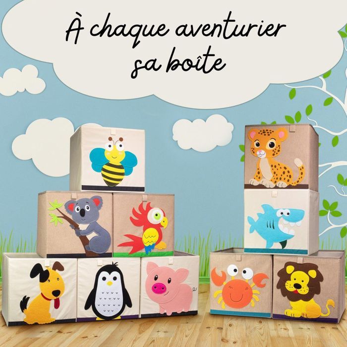 Panier Rangement En Feutre Motif Animal