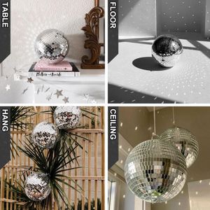 Boule à Facettes Argent 15 Cm Diamètre - Décoration Fête à Suspendre Neuve