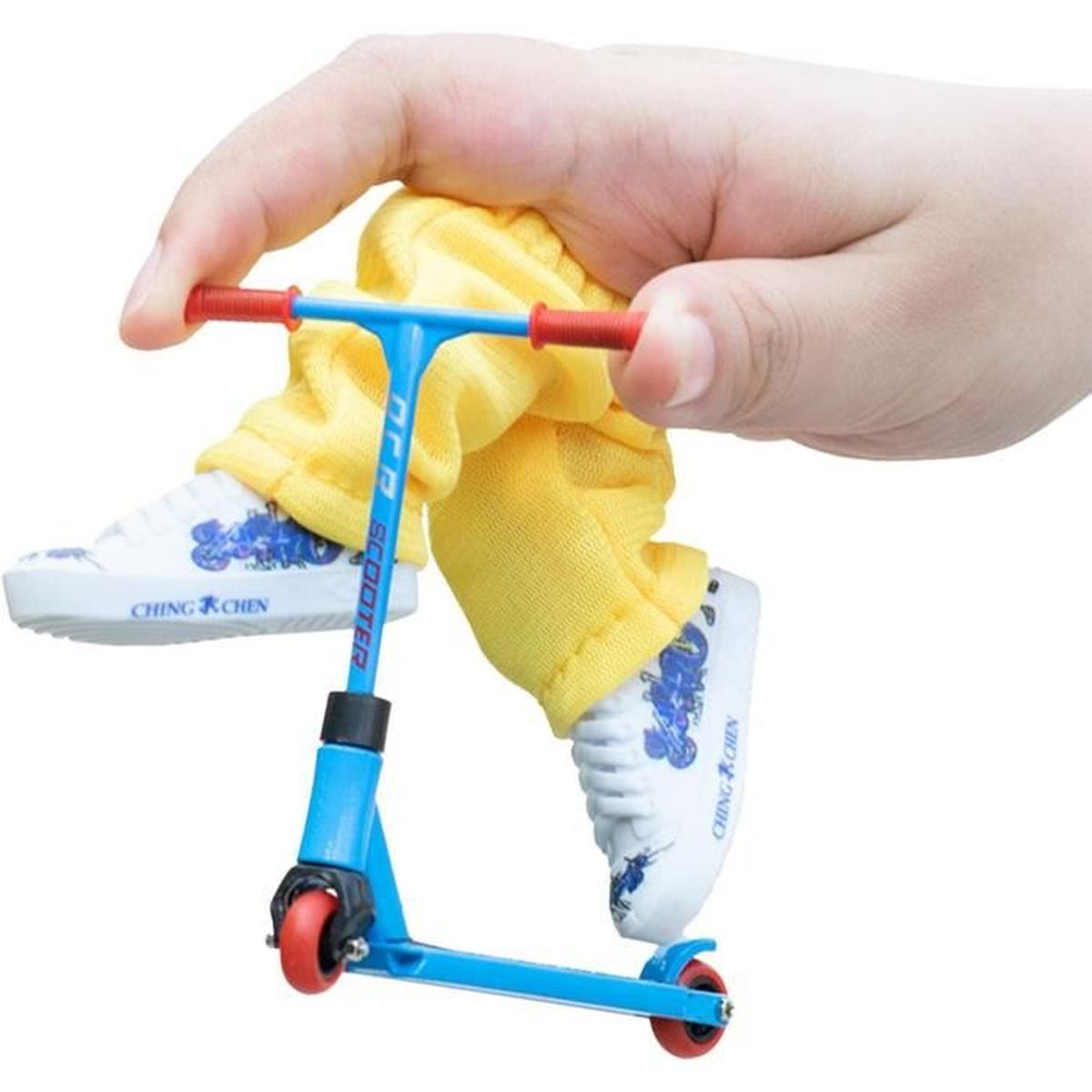 Finger Scooter Mini Skateboard - Faltbares Fingerboard Mit Abnehmbaren Rädern Schwarz