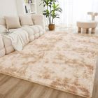 Tapis Salon Shaggy - FREOSEN - 160 x 200 cm - Beige - Poils Longs - Antidérapant