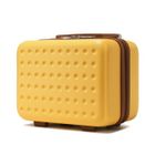 Kono Vanity Case Rigide ABS Léger Portable 31x18x22cm Trousse de Toilette pour Voyage (Jaune)