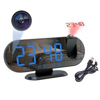 1080P HD horloge de Projection détection de mouvement WiFi caméra espion sécurité à domicile caméra à distance sans fil
