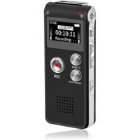 Fikyra 16GB Digital Voice Recorder Dictaphone,USB Rechargeable et 30 Heures d'enregistrement,Lecteur Audio numérique et MP3,pour 