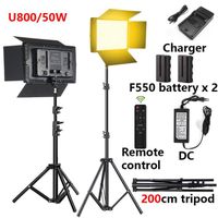 Lampe de Studio Photo LED 50W U800 F550, éclairage pour caméra, enregistrement vidéo Portable, pour jeux youtube en direct