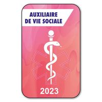 Autocollant Sticker - Vignette Caducée 2023 pour Pare Brise en Vitrophanie - V7 Auxiliaire de Vie Sociale  Auxiliaire De Vie Sociale