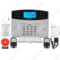 TD® Système d'alarme antivol de réseau sans fil commercial domestique Alarme sans fil de carte téléphonique GSM