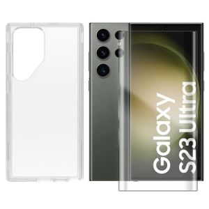 Verre Trempé incurvé Samsung Galaxy S23 Ultra, Film Anti Espion avec  Protection 9H, Ultra-fin 0,33mm, Prio - Contour Noir - Français
