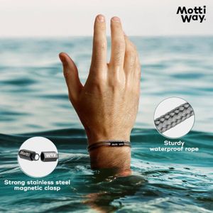 BRACELET - GOURMETTE Bracelet Homme Et Femme Magnetique Corde Noire, Marin Nautique Bracelet Imperméable[S1855]