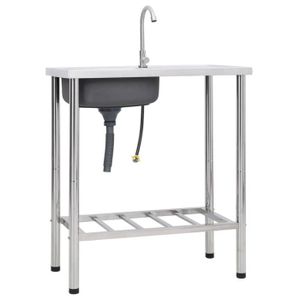 Lot De 2 Lavabos Pliables Portables - Gris, 5 Litres, Pour Camping, Cuisine