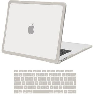 Housse Ultra Fine Pour MacBook Air 13" 2018-2021 (M1 A2337/A2179/A1932) - Blanc Mat, Antidérapante, Protection Légère
