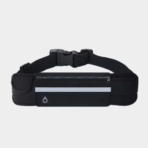 SAC DE SPORT Noir-Sac de ceinture de sport pour femmes, 6.5 pouces, ceinture de Jogging en plein air, étanche, pour iPhone