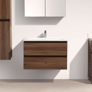 MEUBLE VASQUE - PLAN Meuble salle de bain design simple vasque MESSINA 