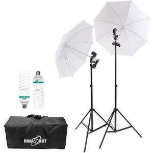 KIT STUDIO PHOTO Photo Studio Kit Eclairage Parapluie avec 150W 550