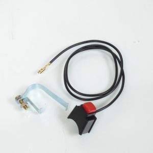 Commutateur de bouton darr/êt de d/émarrage du moteur du guidon de moto pour Pit Dirt Bike ATV Quad Rouge Qiilu Moto Bouton-poussoir