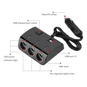 BESTEK Multiprise Allume Cigare 150W Rallonge 12V 24V Chargeur Voiture  Camion Bateau Double USB Ports pour Tablette Voyage Camping : :  High-Tech