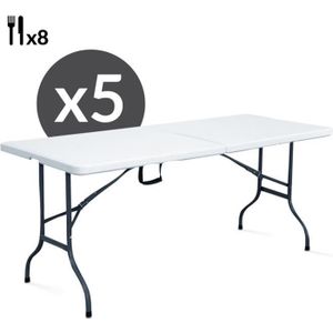 vidaXL Table de jardin pliante 79x72x70 cm Plastique Anthracite