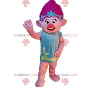 DÉGUISEMENT - PANOPLIE Mascotte de troll avec les cheveux roses, costume 