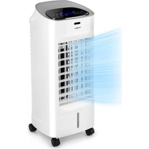 2 modes de Ventilation T/él/écommande blanc PRIMO PR576AC Rafra/îchisseur dair mobile 3-en-1 Refroidisseur Humidificateur 3 Vitesses R/éservoir deau 4.5 L Minuterie 8 H 70 W Purificateur