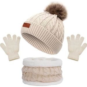 Ensemble bonnet - écharpe - gants enfant 2-6 ans / Kinder Mütze Schal  Handschuhe