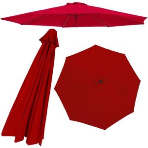 PARASOL Housse de rechange pour parasol - TRAHOO - Toile de parasol déporté 6 baleines - Rouge - 2m-2.7m-3m